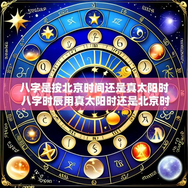 八字是按北京时间还是真太阳时 八字时辰用真太阳时还是北京时间贴吧