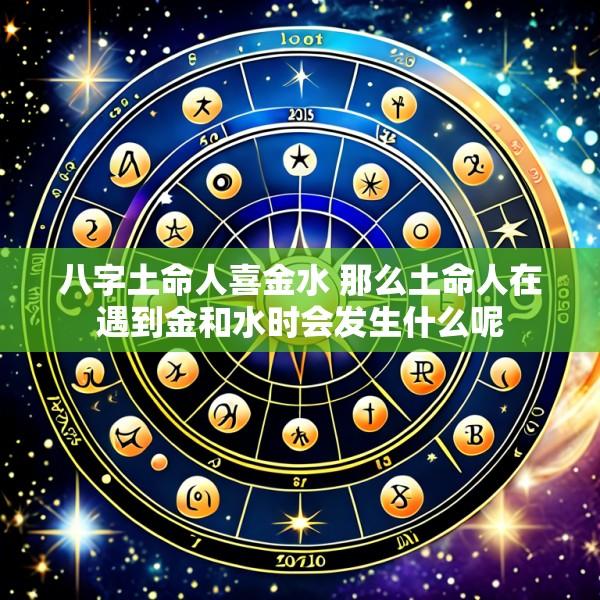 八字土命人喜金水 那么土命人在遇到金和水时会发生什么呢