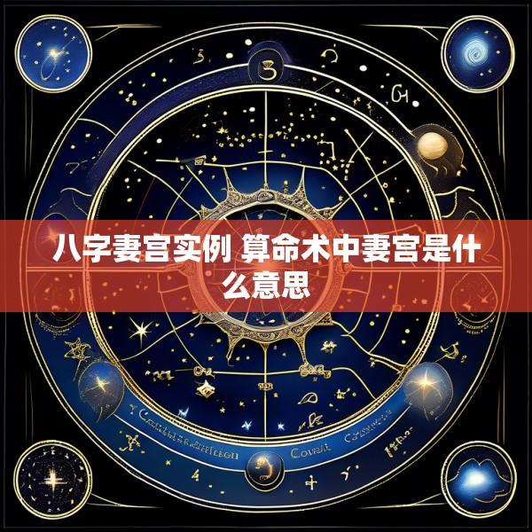 八字妻宫实例 算命术中妻宫是什么意思