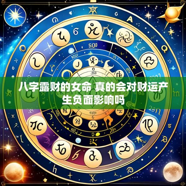 八字露财的女命 真的会对财运产生负面影响吗