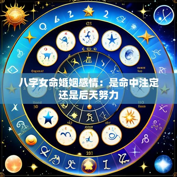八字女命婚姻感情：是命中注定还是后天努力
