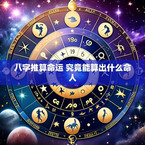 八字推算命运 究竟能算出什么命人