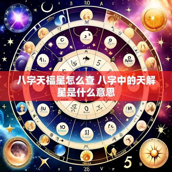 八字天福星怎么查 八字中的天解星是什么意思