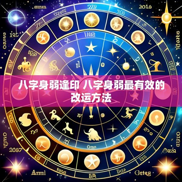 八字身弱逢印 八字身弱最有效的改运方法