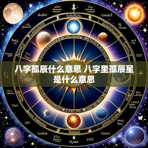 八字孤辰什么意思 八字里孤辰星是什么意思