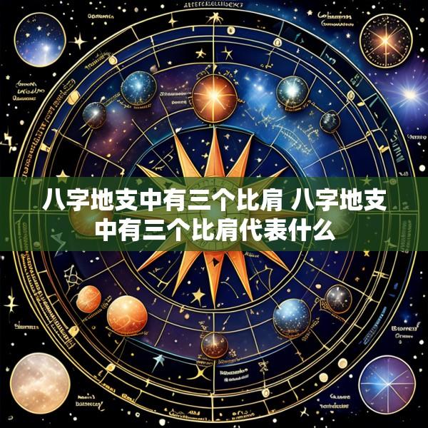八字地支中有三个比肩 八字地支中有三个比肩代表什么