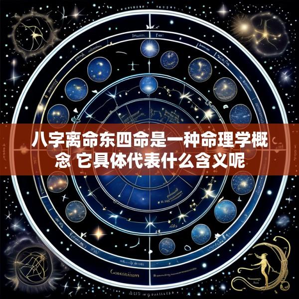 八字离命东四命是一种命理学概念 它具体代表什么含义呢