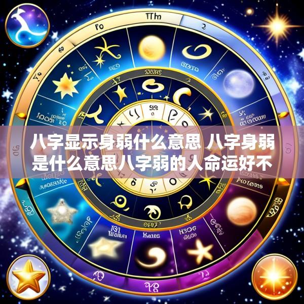 八字显示身弱什么意思 八字身弱是什么意思八字弱的人命运好不好