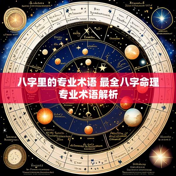 八字里的专业术语 最全八字命理专业术语解析