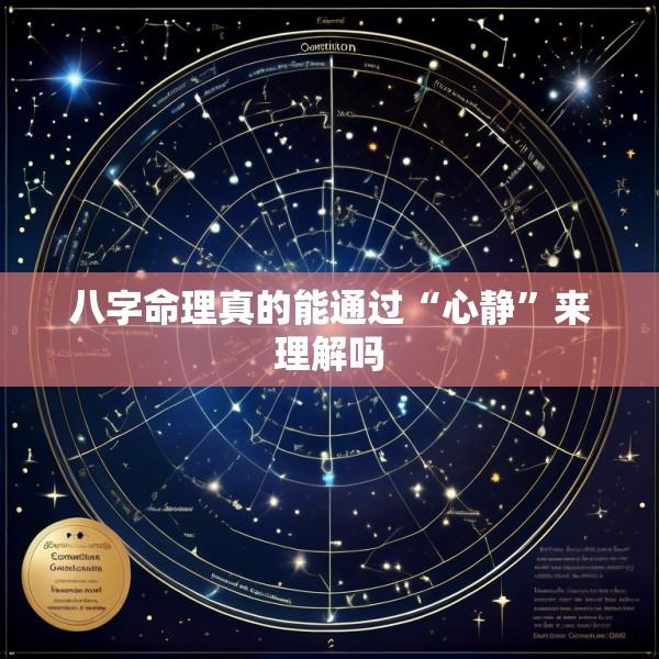 八字命理真的能通过“心静”来理解吗