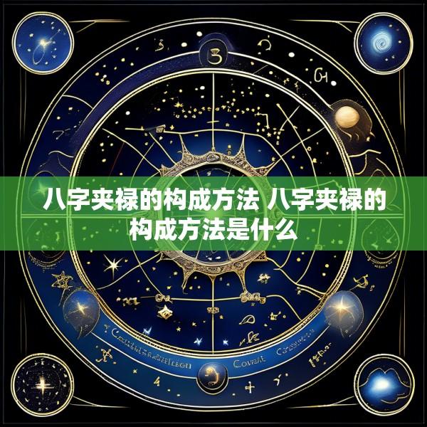 八字夹禄的构成方法 八字夹禄的构成方法是什么