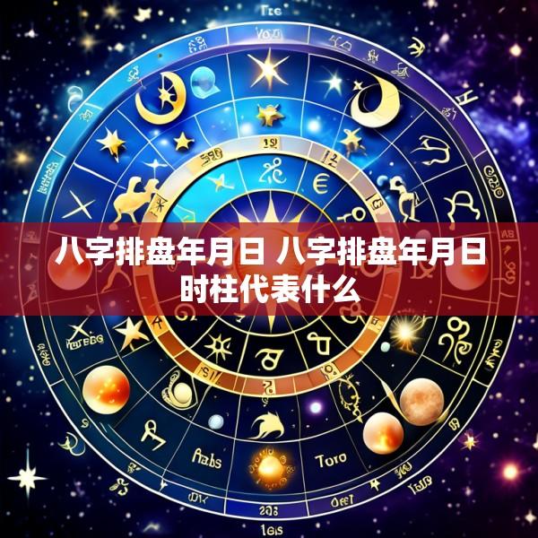 八字排盘年月日 八字排盘年月日时柱代表什么