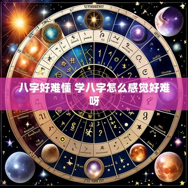 八字好难懂 学八字怎么感觉好难呀