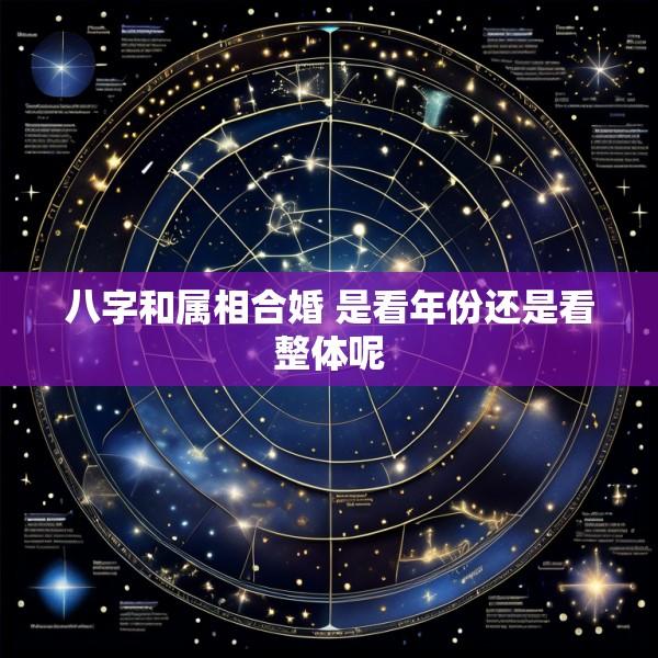 八字和属相合婚 是看年份还是看整体呢