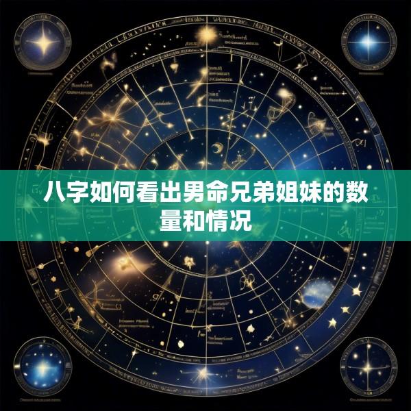 八字如何看出男命兄弟姐妹的数量和情况