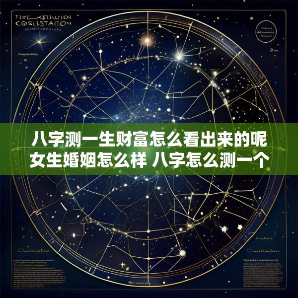 八字测一生财富怎么看出来的呢女生婚姻怎么样 八字怎么测一个人的财运举例