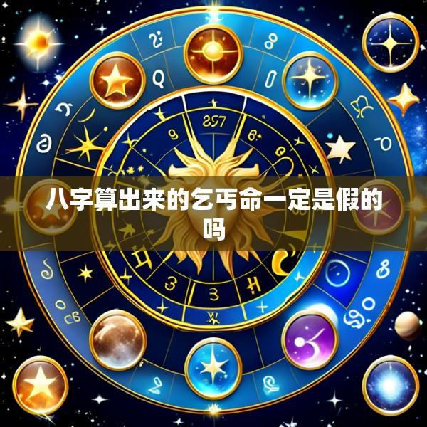 八字算出来的乞丐命一定是假的吗