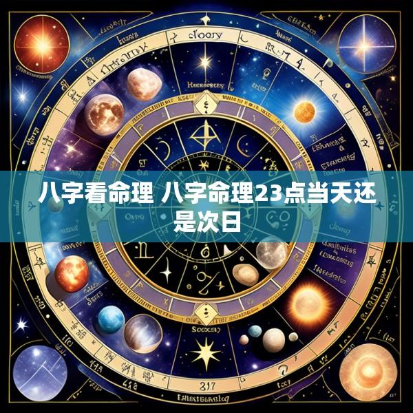 八字看命理 八字命理23点当天还是次日