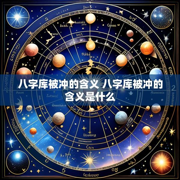八字库被冲的含义 八字库被冲的含义是什么