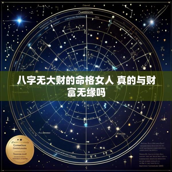 八字无大财的命格女人 真的与财富无缘吗