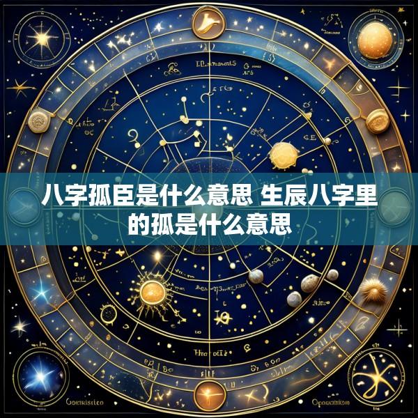 八字孤臣是什么意思 生辰八字里的孤是什么意思