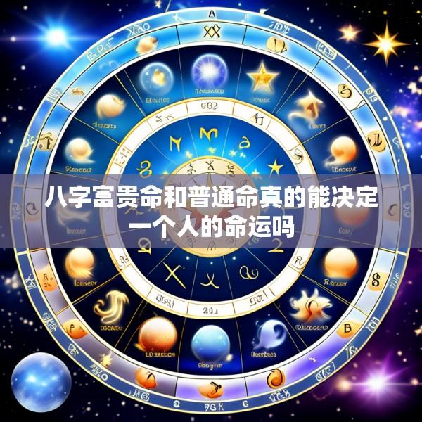八字富贵命和普通命真的能决定一个人的命运吗