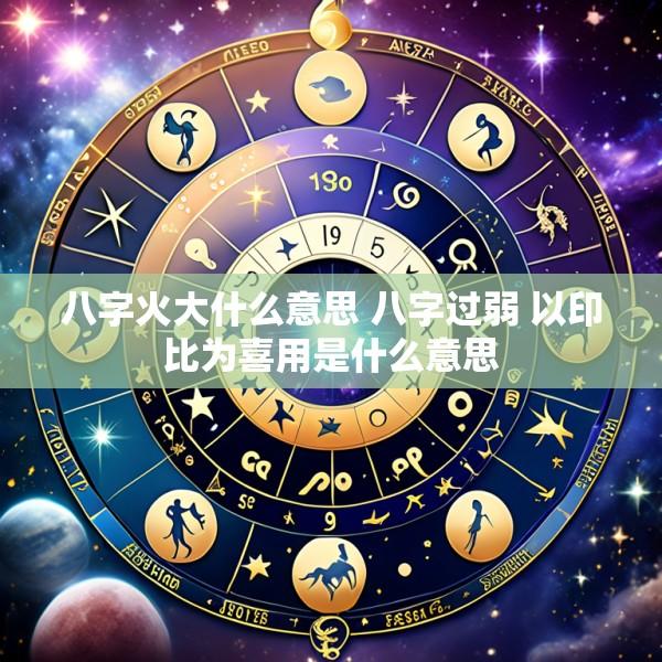 八字火大什么意思 八字过弱 以印比为喜用是什么意思