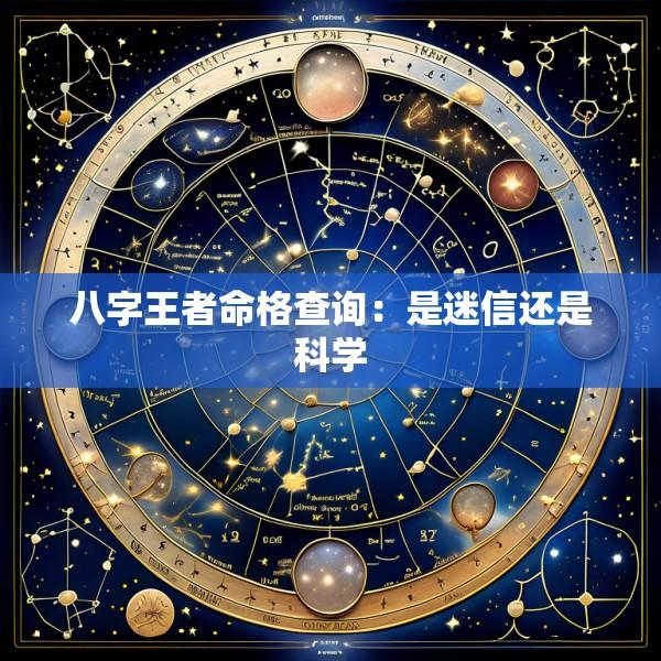 八字王者命格查询：是迷信还是科学