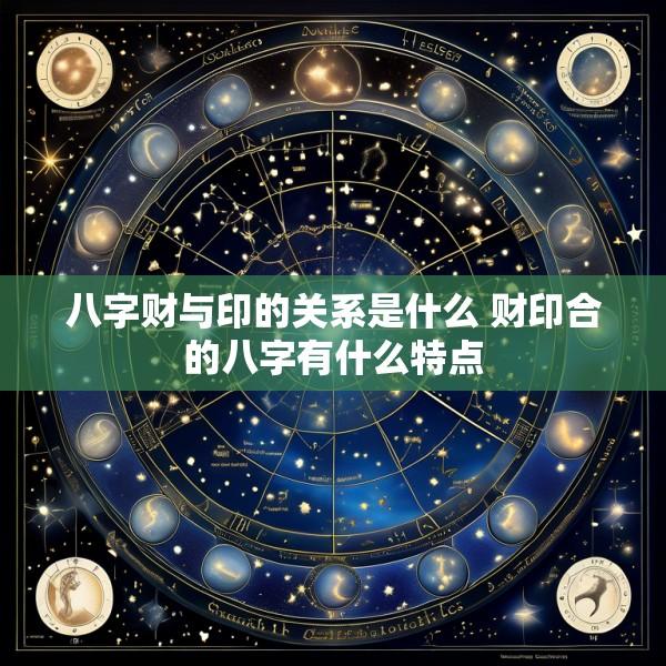 八字财与印的关系是什么 财印合的八字有什么特点