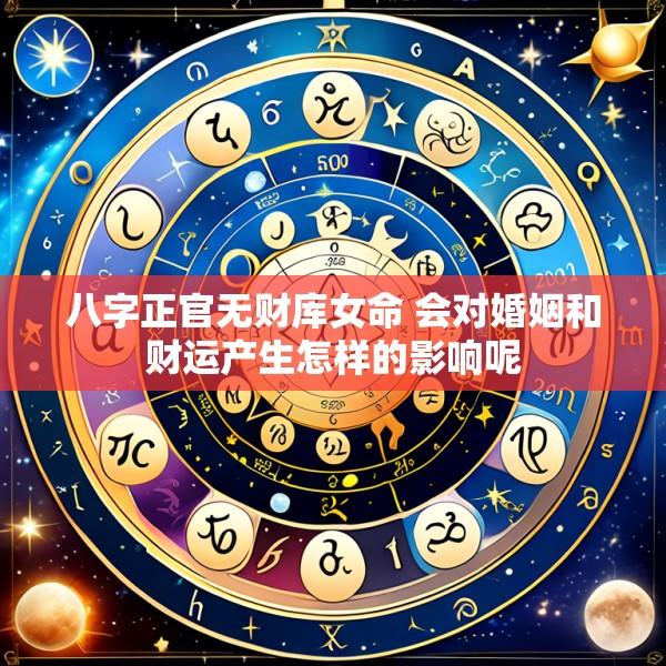 八字正官无财库女命 会对婚姻和财运产生怎样的影响呢