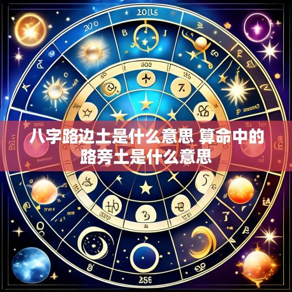 八字路边土是什么意思 算命中的路旁土是什么意思