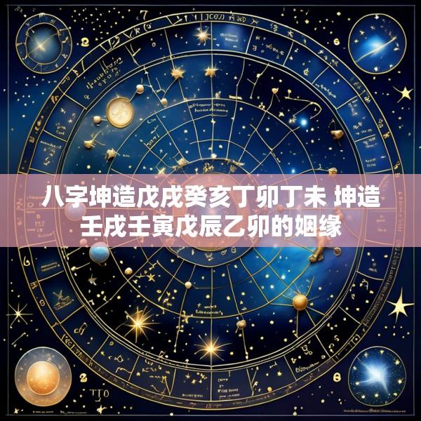 八字坤造戊戌癸亥丁卯丁未 坤造壬戌壬寅戊辰乙卯的姻缘