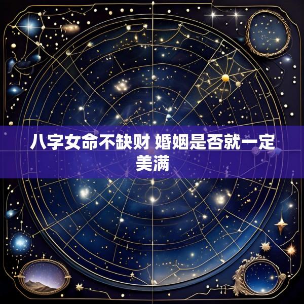 八字女命不缺财 婚姻是否就一定美满