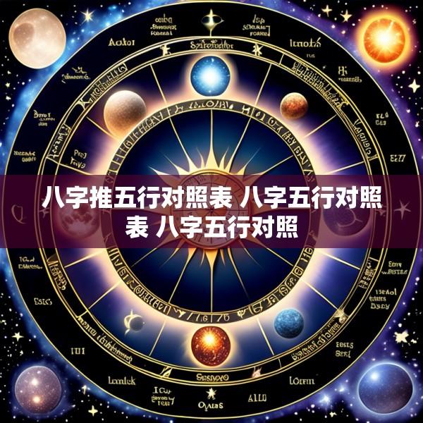 八字推五行对照表 八字五行对照表 八字五行对照
