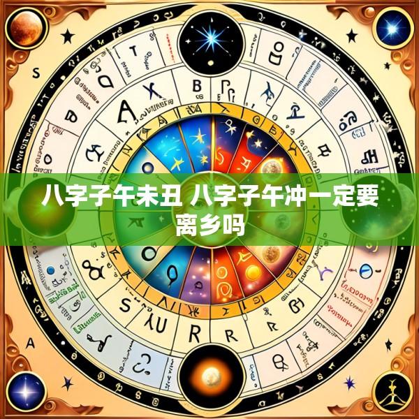 八字子午未丑 八字子午冲一定要离乡吗