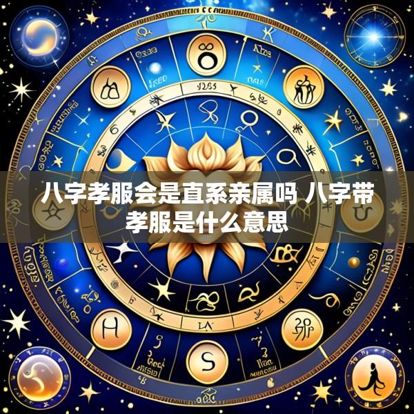 八字孝服会是直系亲属吗 八字带孝服是什么意思