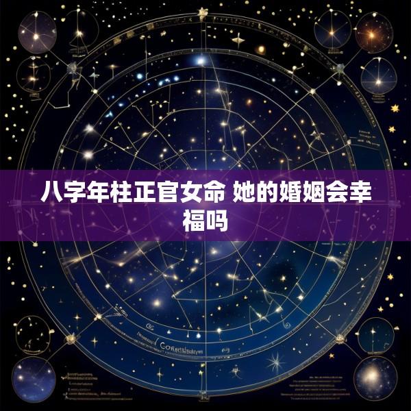 八字年柱正官女命 她的婚姻会幸福吗