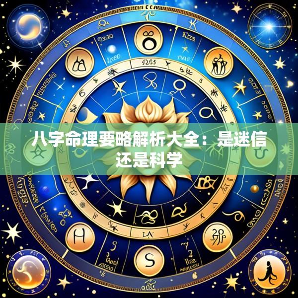 八字命理要略解析大全：是迷信还是科学