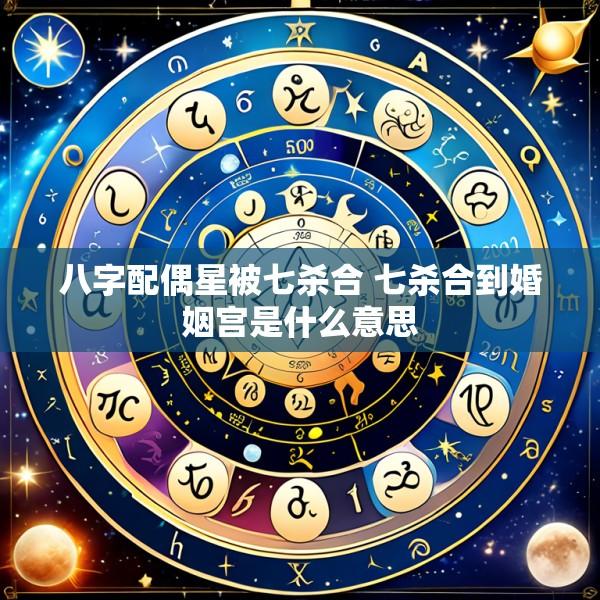 八字配偶星被七杀合 七杀合到婚姻宫是什么意思
