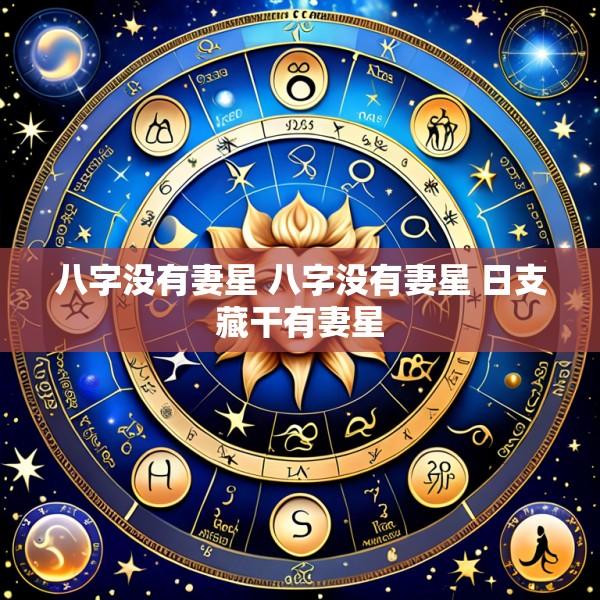 八字没有妻星 八字没有妻星 日支藏干有妻星