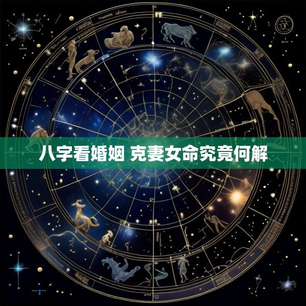八字看婚姻 克妻女命究竟何解