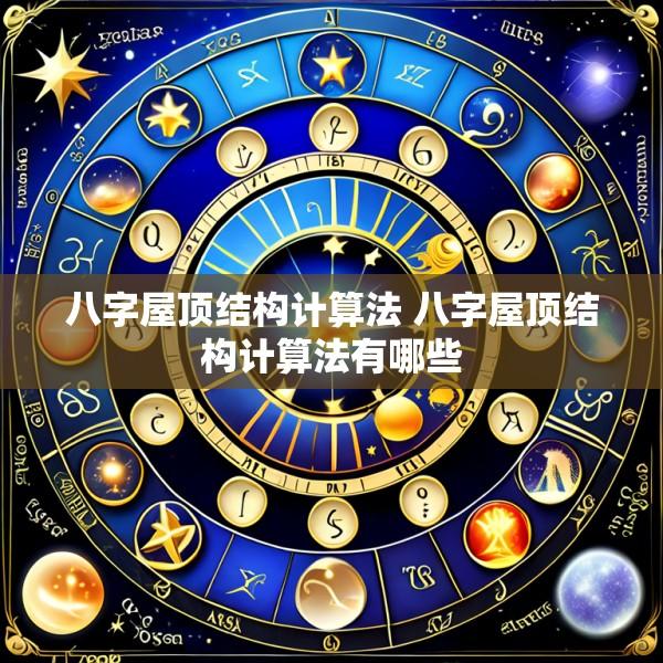 八字屋顶结构计算法 八字屋顶结构计算法有哪些