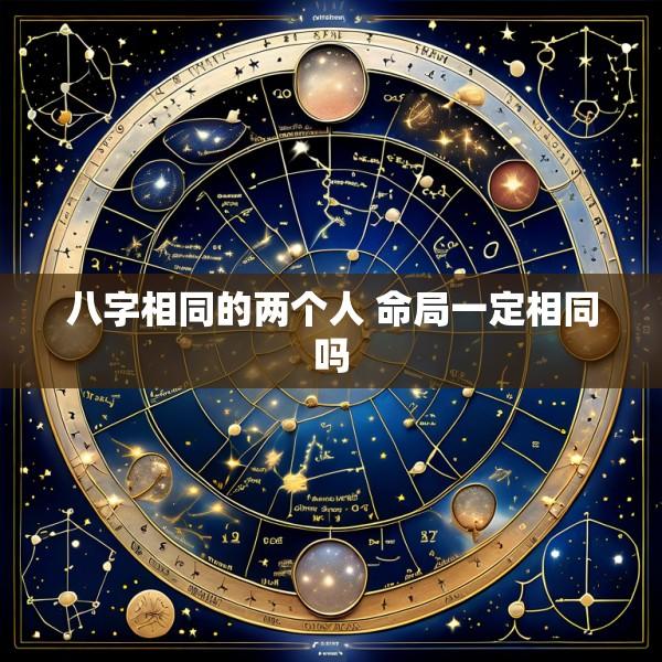 八字相同的两个人 命局一定相同吗