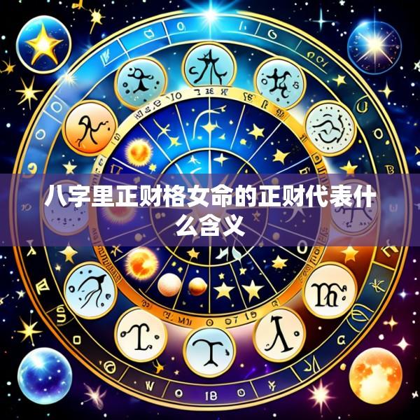 八字里正财格女命的正财代表什么含义