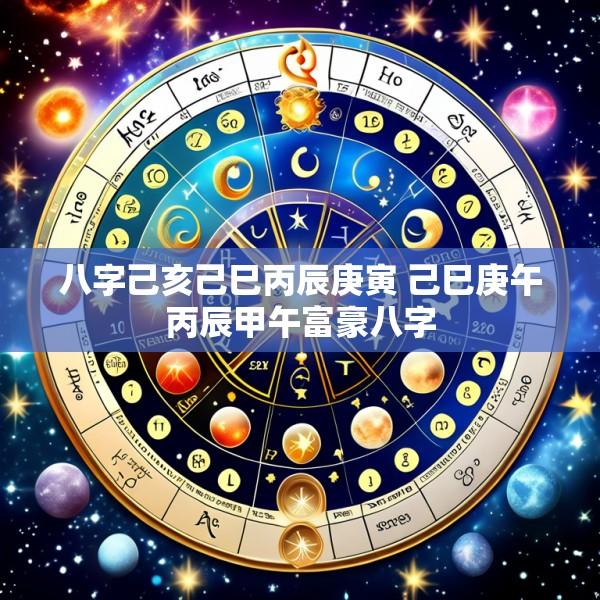 八字己亥己巳丙辰庚寅 己巳庚午丙辰甲午富豪八字