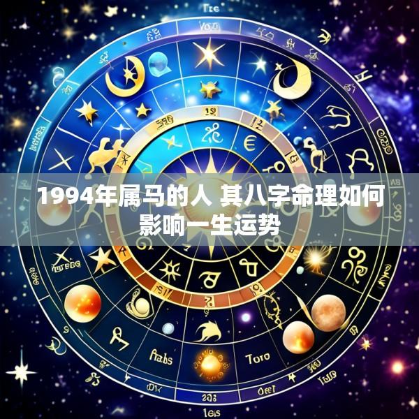 1994年属马的人 其八字命理如何影响一生运势