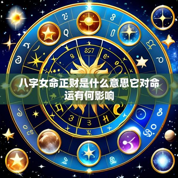 八字女命正财是什么意思它对命运有何影响