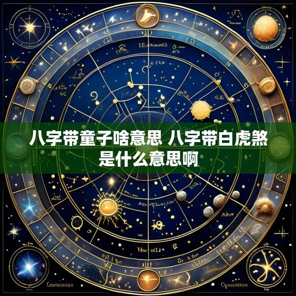 八字带童子啥意思 八字带白虎煞是什么意思啊