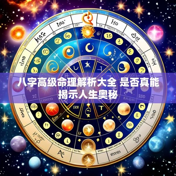 八字高级命理解析大全 是否真能揭示人生奥秘