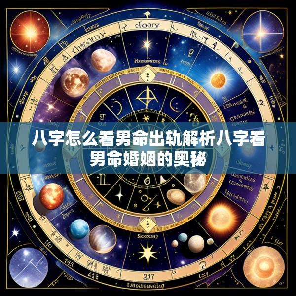 八字怎么看男命出轨解析八字看男命婚姻的奥秘